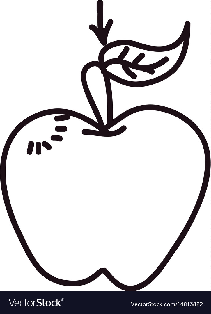 Apple cartoon draw Royalty Free Vector Image - VectorStock