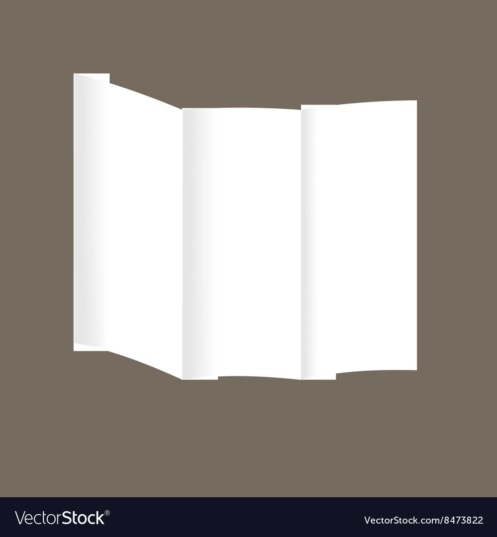 blank trifold paper brochure vector image on vectorstock blank trifold