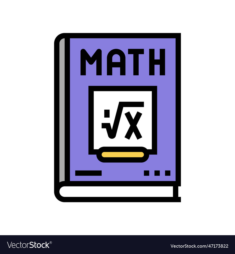 Book math science education color icon Royalty Free Vector