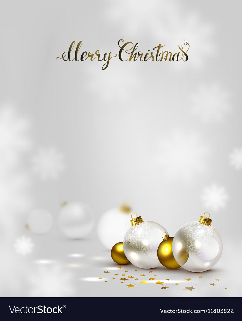 Elegant christmas background with gold and white Vector Image