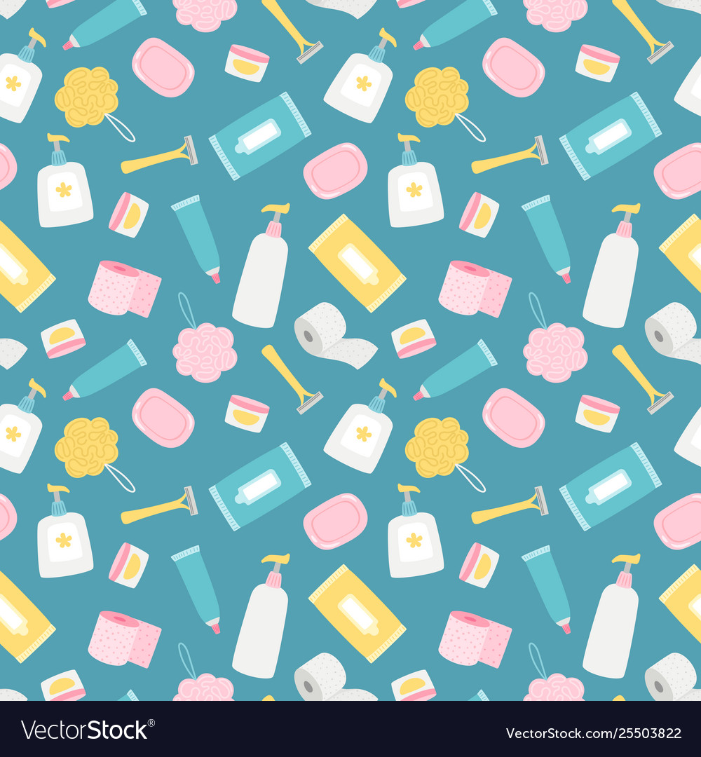 hygiene-products-and-accessorises-seamless-vector-image