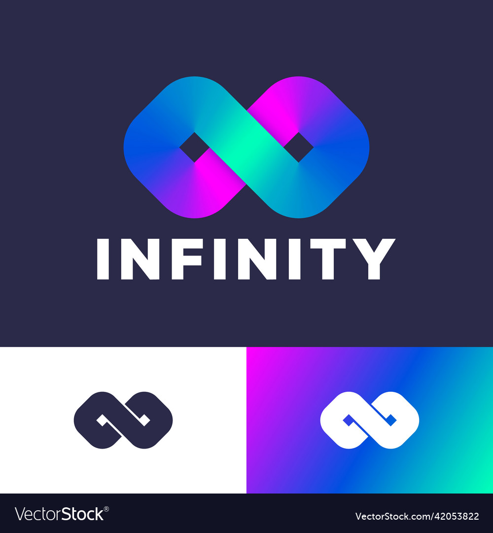 Infinity emblem like rainbow ribbon Royalty Free Vector