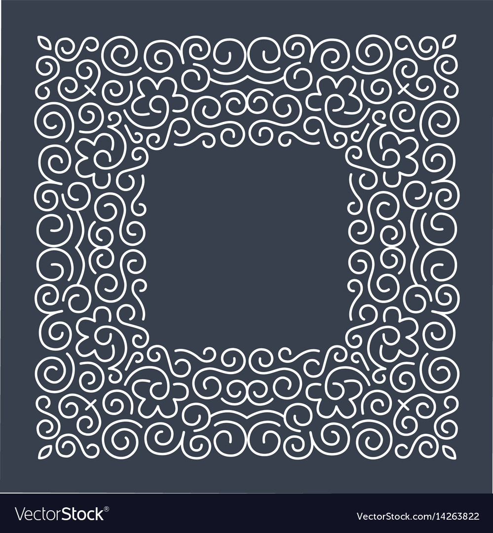 Linear frames design template Royalty Free Vector Image