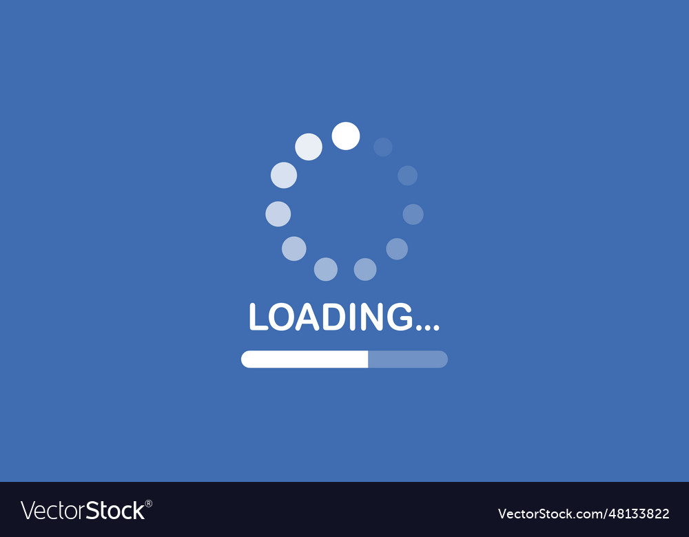 Loading background icon flat design Royalty Free Vector