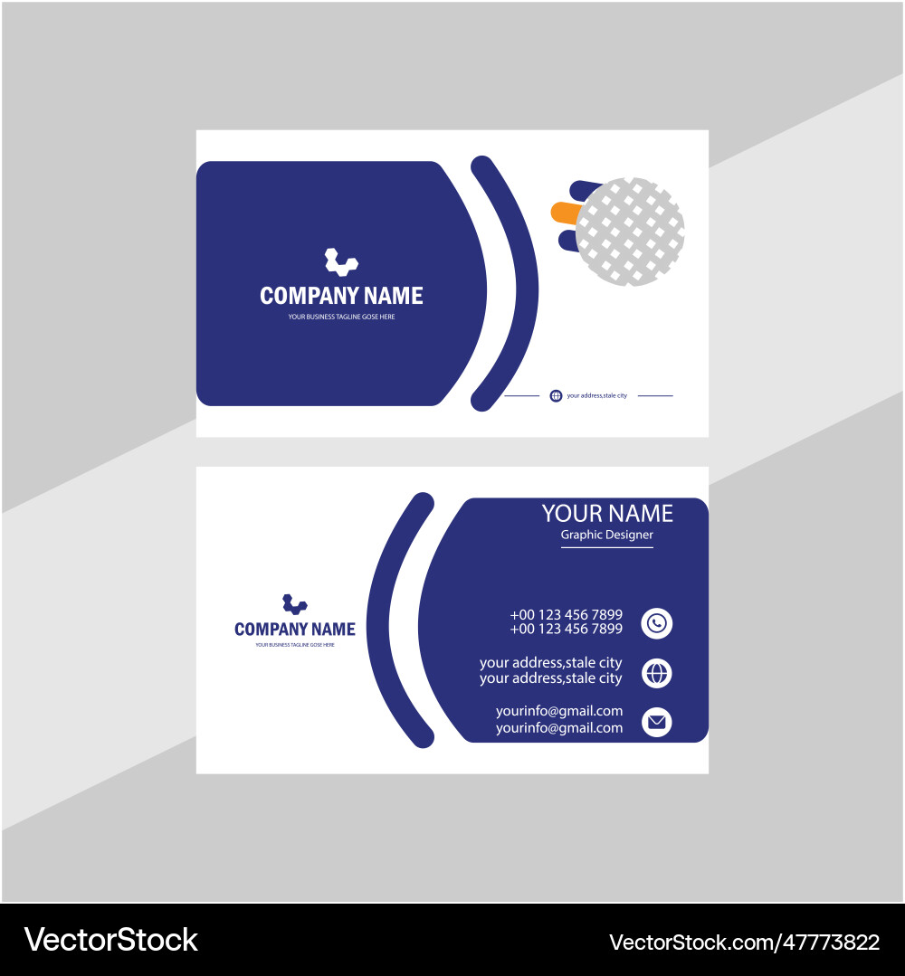 Modern creative and clean business card tem Vector Image