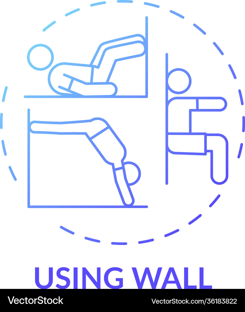 Using wall concept icon Royalty Free Vector Image