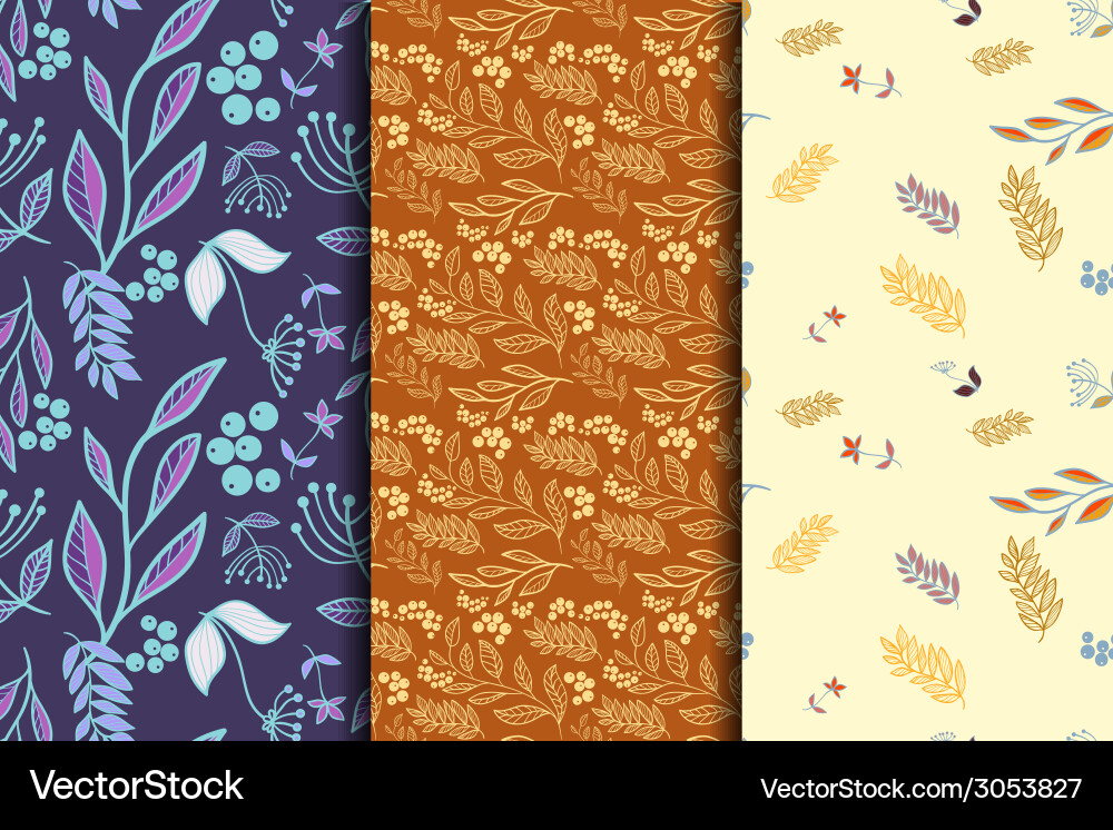 Autumn seamless pattern Royalty Free Vector Image