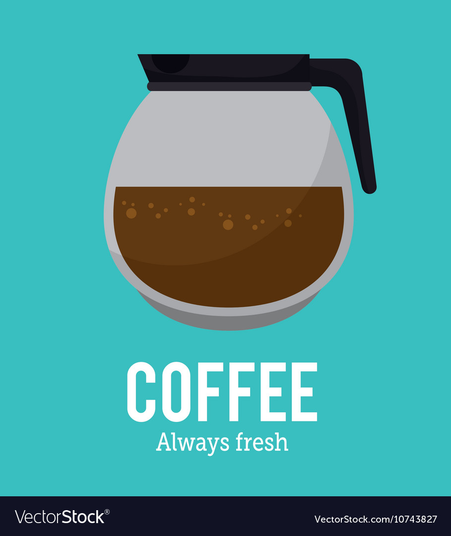 Coffee maker glass graphic