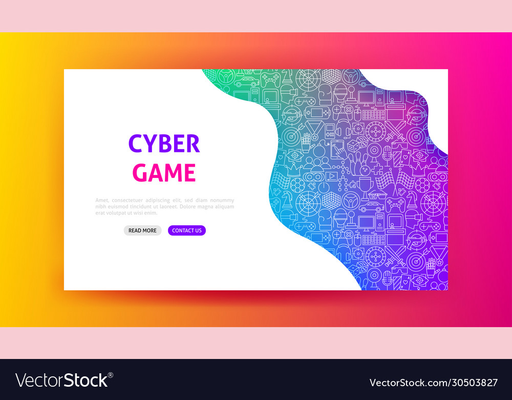 Cyber game landing page