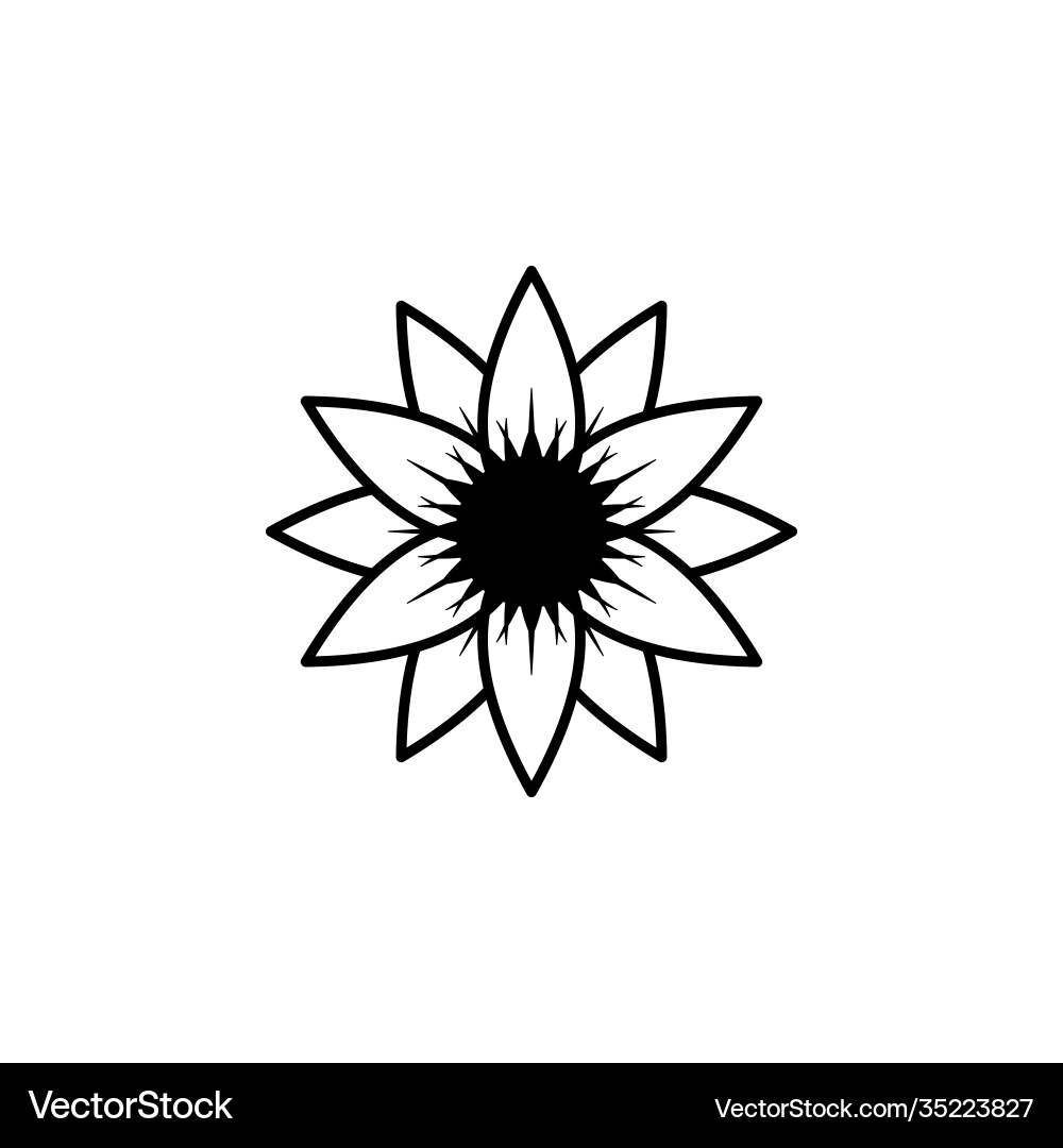 Flower icon flat Royalty Free Vector Image - VectorStock
