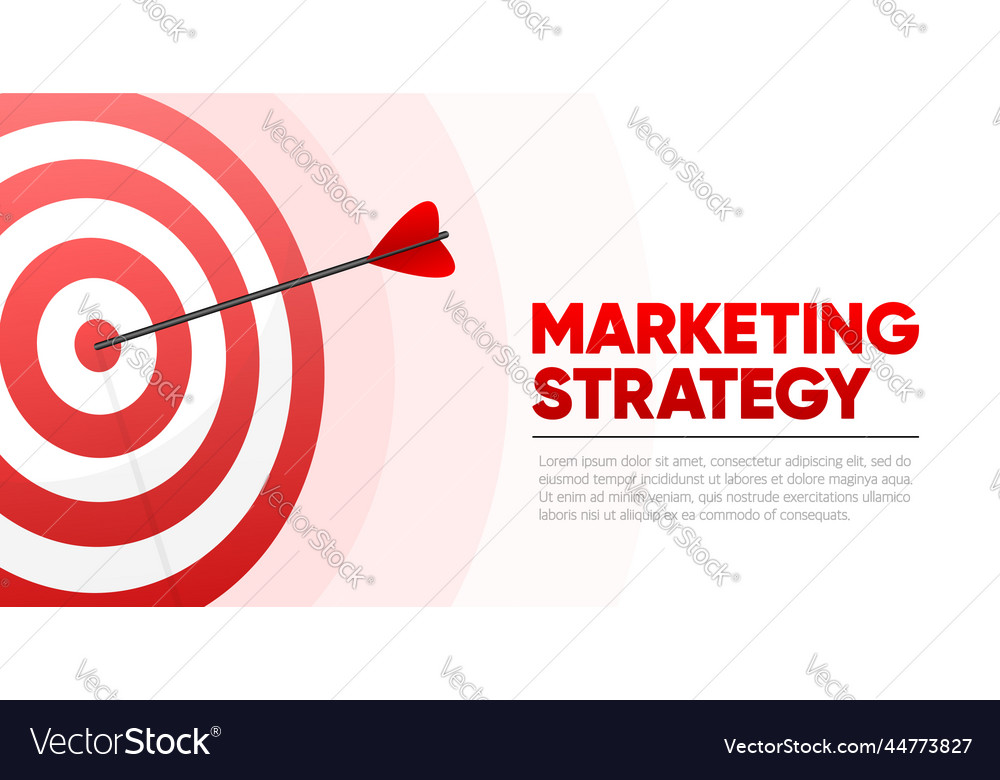 Marketing strategy concept targeting the business