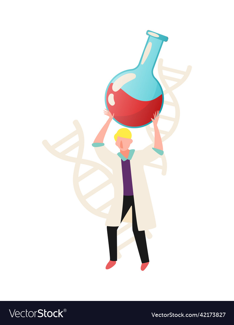Science lab flat icon vector image Science lab flat icon