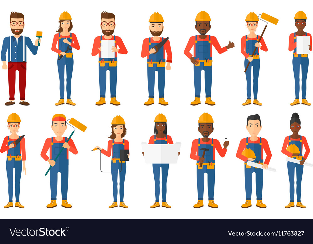 Set of constructors and builders characters