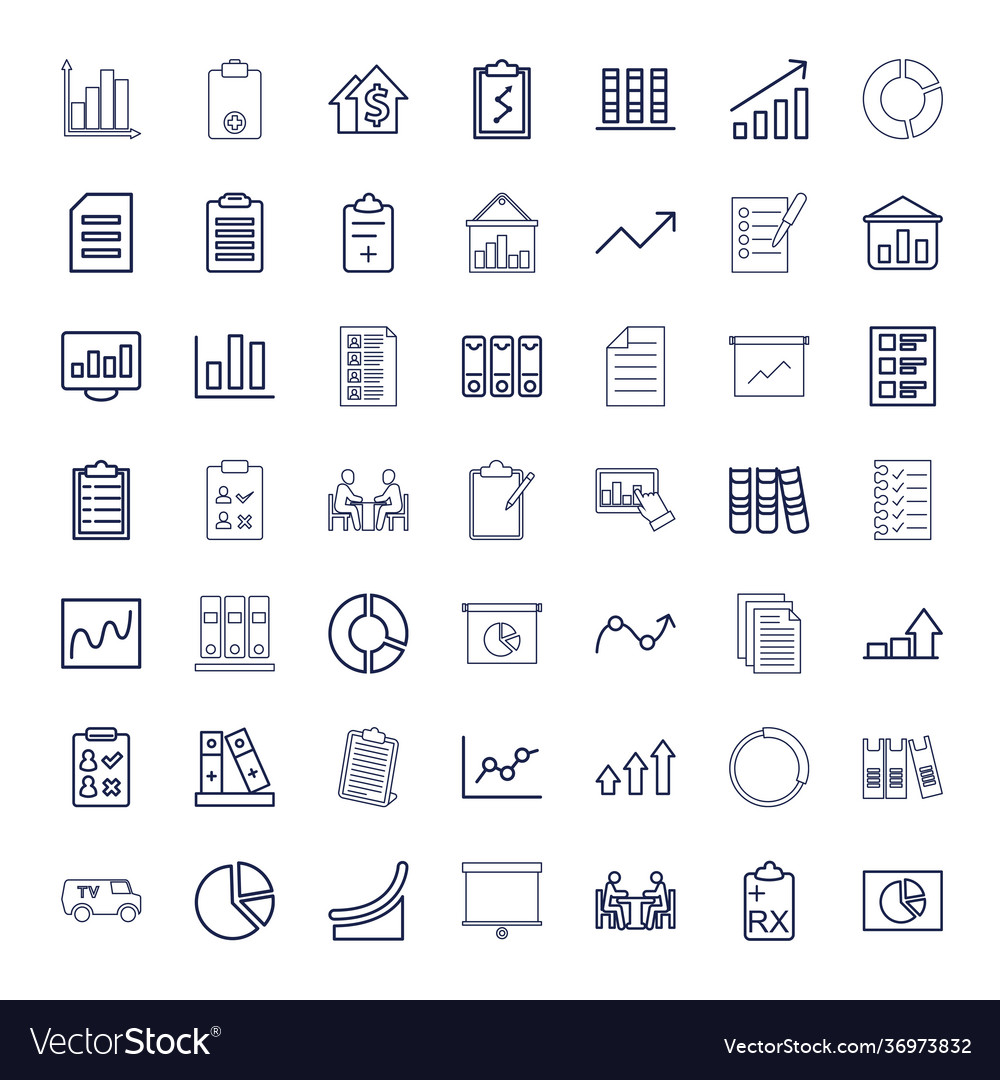 49 report icons Royalty Free Vector Image - VectorStock