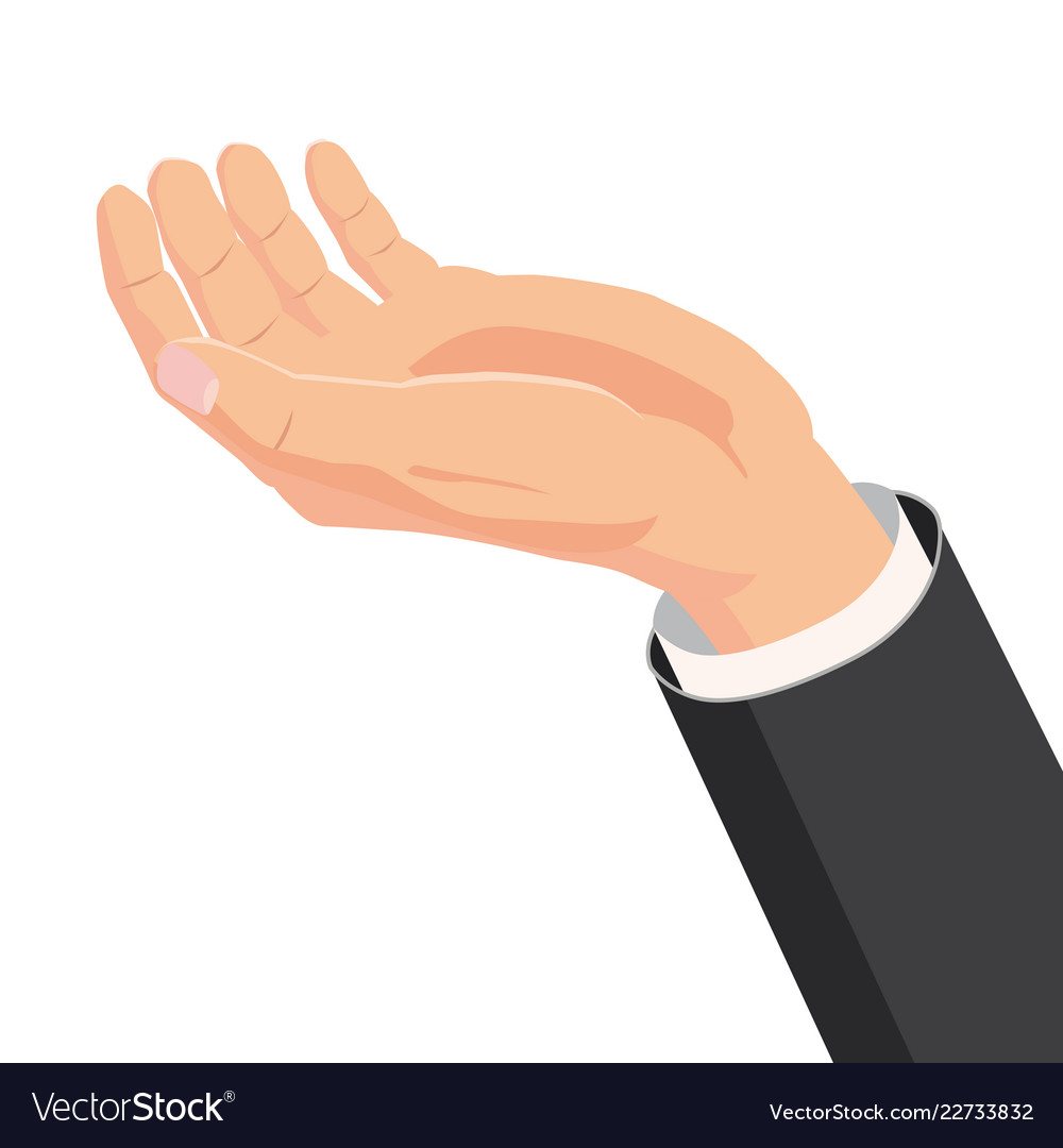 Empty hand template cartoon style the concept Vector Image