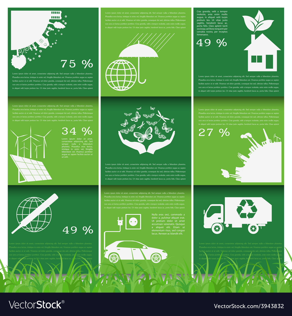 Environment ecology infographic elements