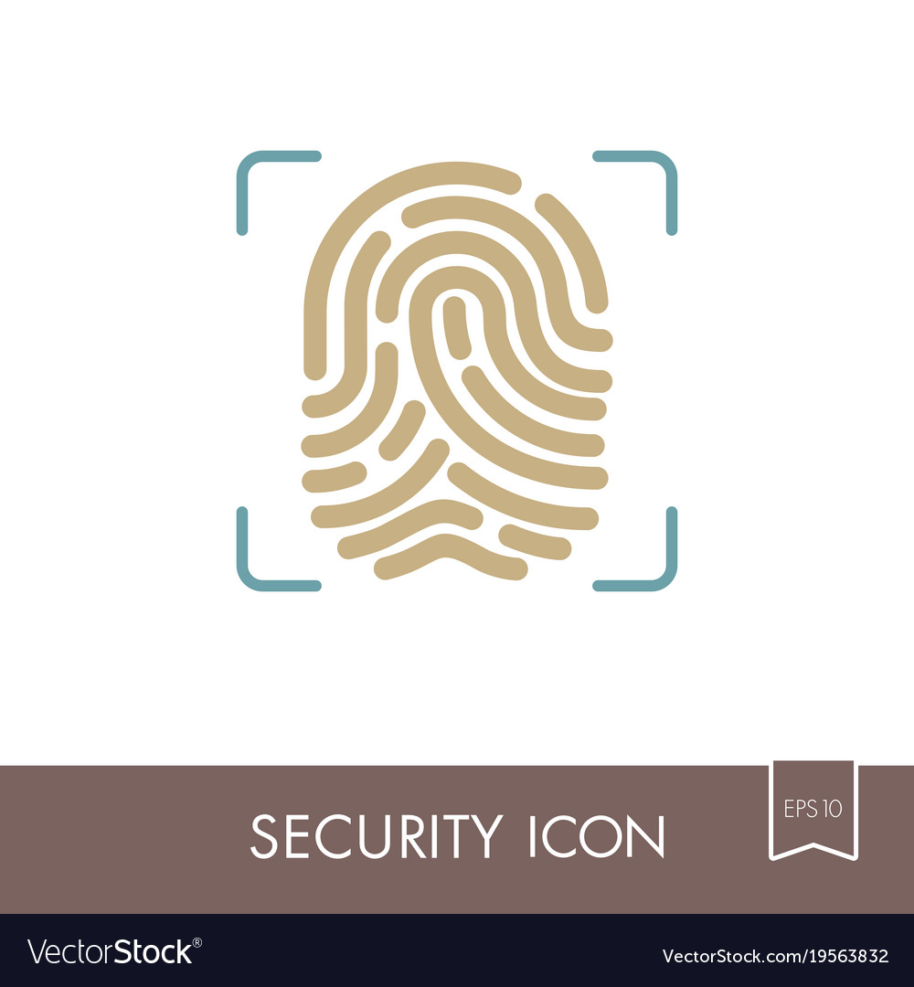 Fingerprint icon fingermark symbol