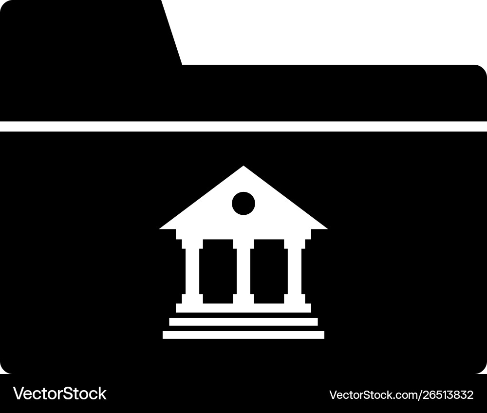 Folder glyph black icon Royalty Free Vector Image