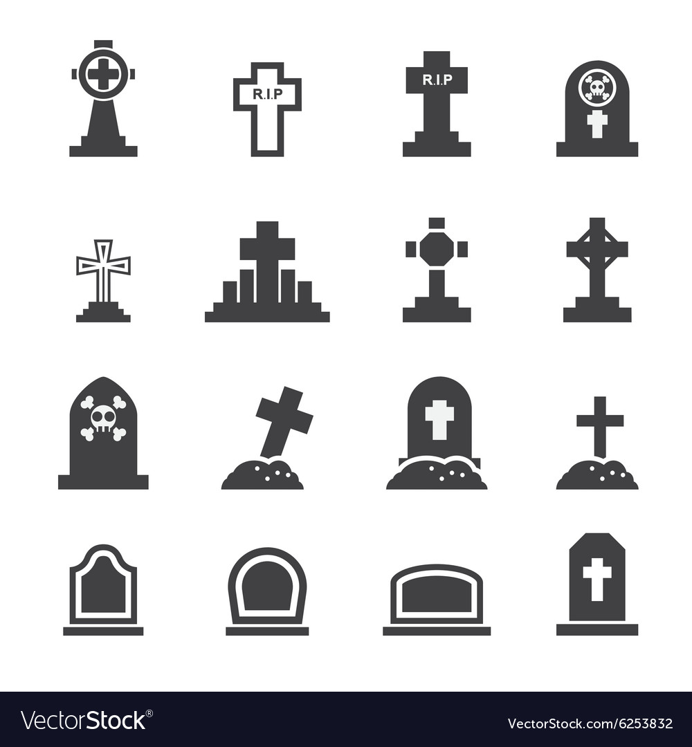 Graves icon Royalty Free Vector Image - VectorStock