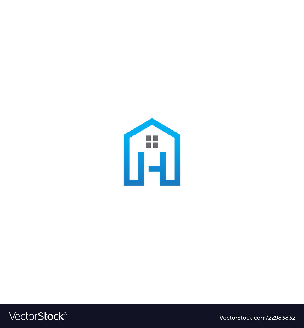 Home h initial realty logo Royalty Free Vector Image