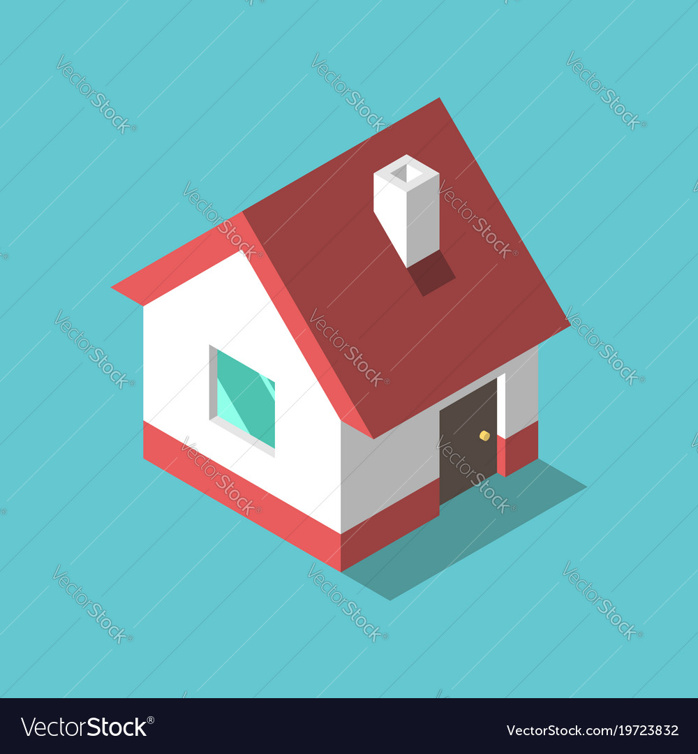 Isometric house flat design