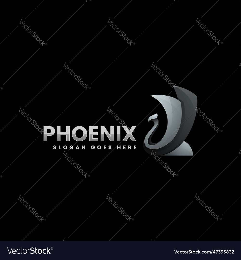 Logo phoenix gradient colorful style