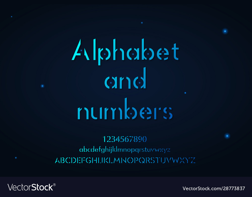 Complete lower and upper case alphabet and numbers