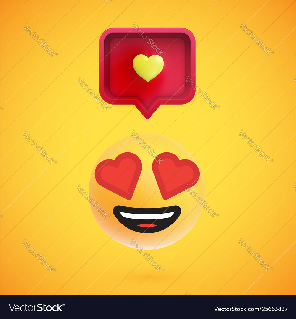 Funny 3d emoticon with speech bubble