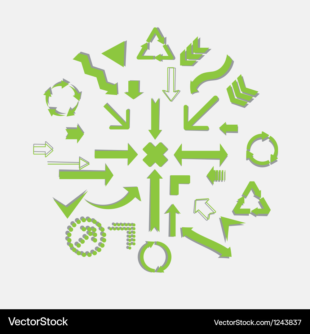 Green arrows Royalty Free Vector Image - VectorStock