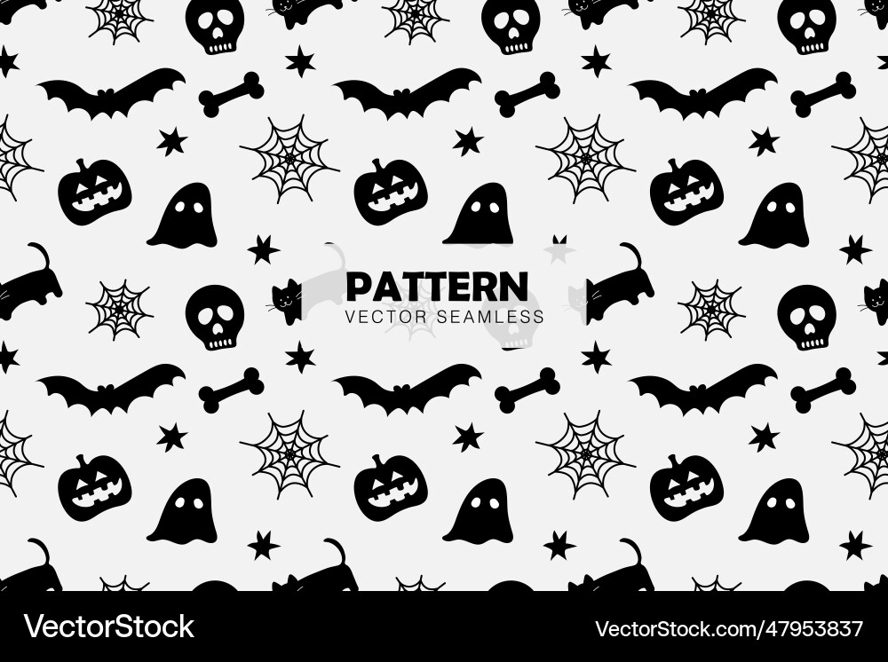 Halloween celebration spooky cute pattern Vector Image