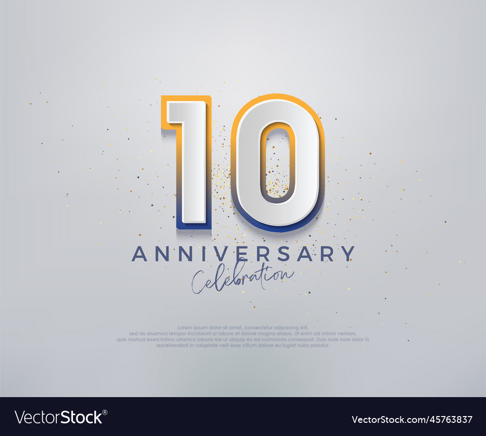 Modern and colorful premium design for 10th