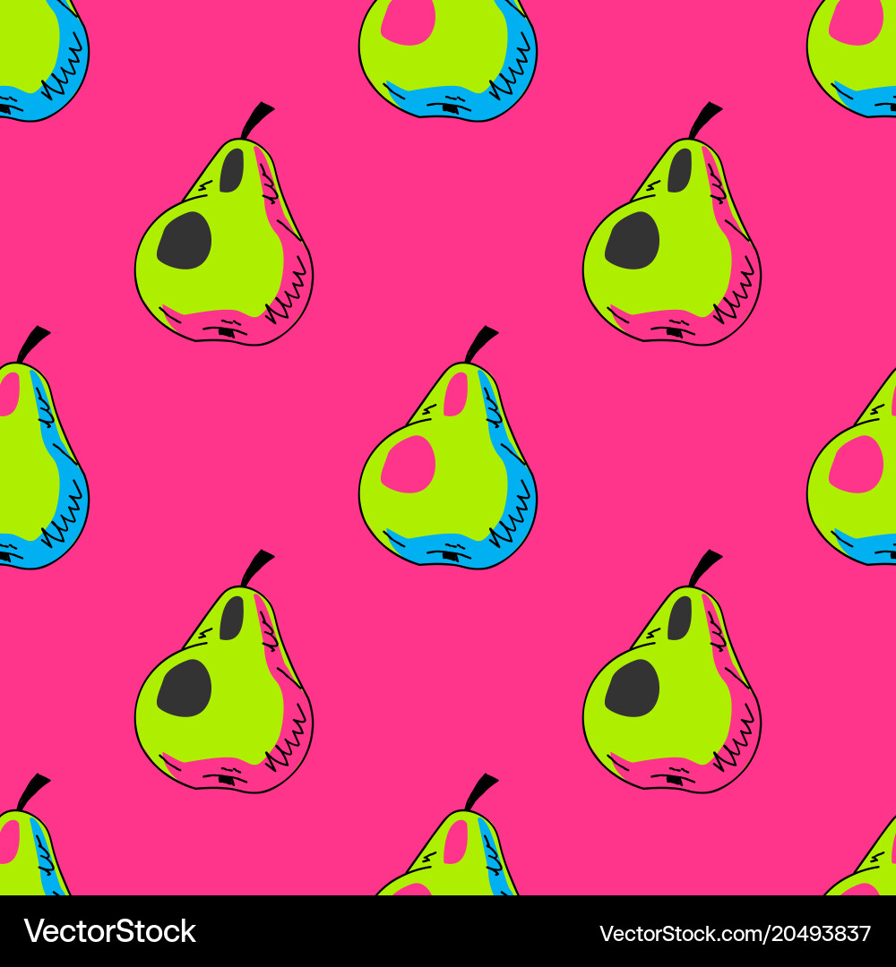 Pears seamless pattern Royalty Free Vector Image