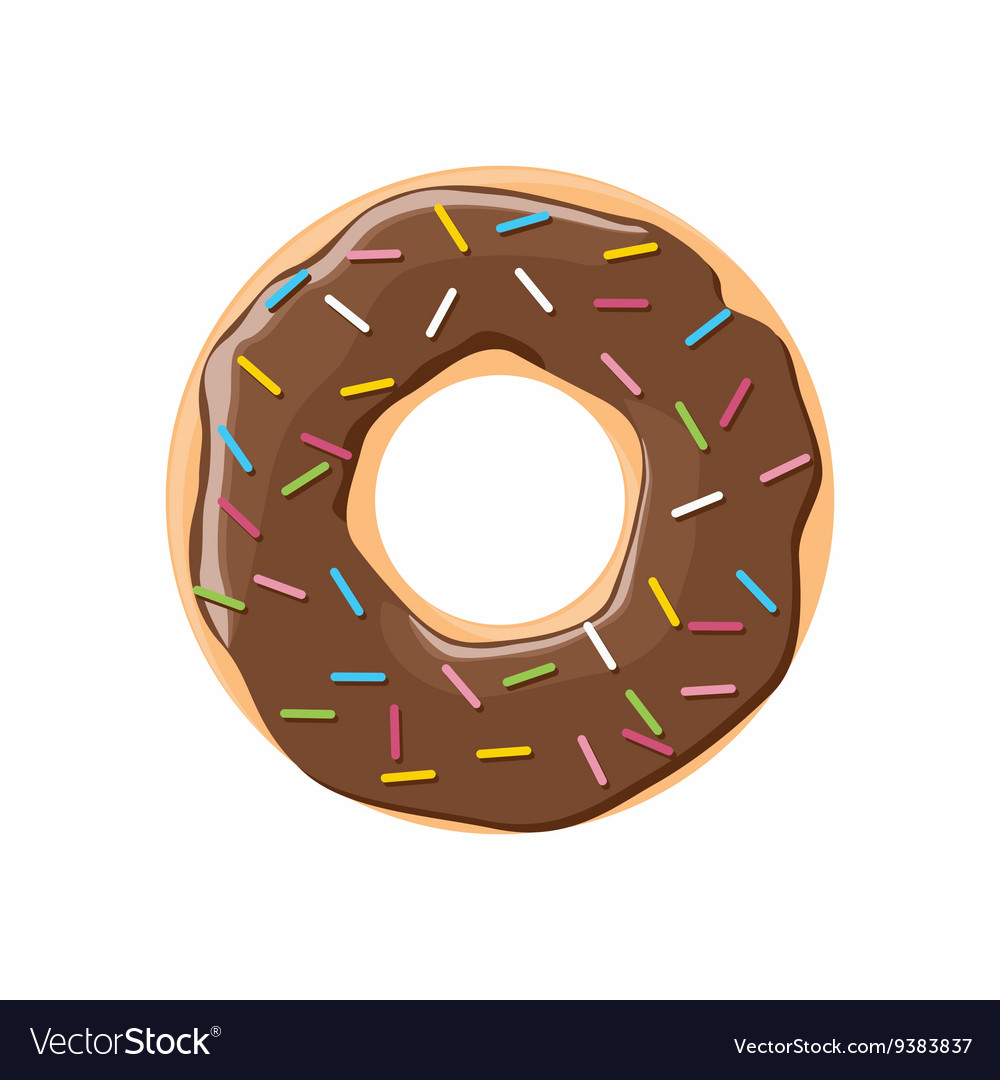 Poster design with colorful glossy tasty donuts Vector Image