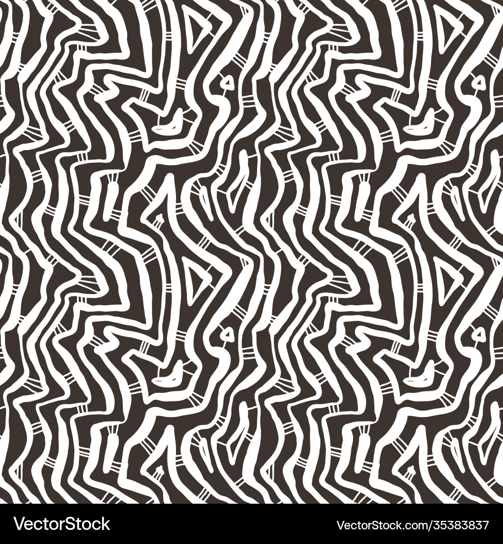 Seamless hand drawn ink pattern creative endless Vector Image