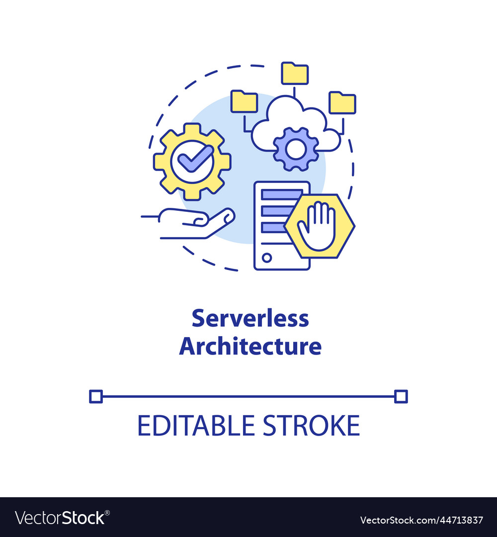 Serverless architecture concept icon Royalty Free Vector