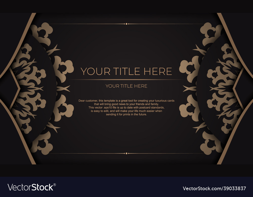 Template for print design invitation card