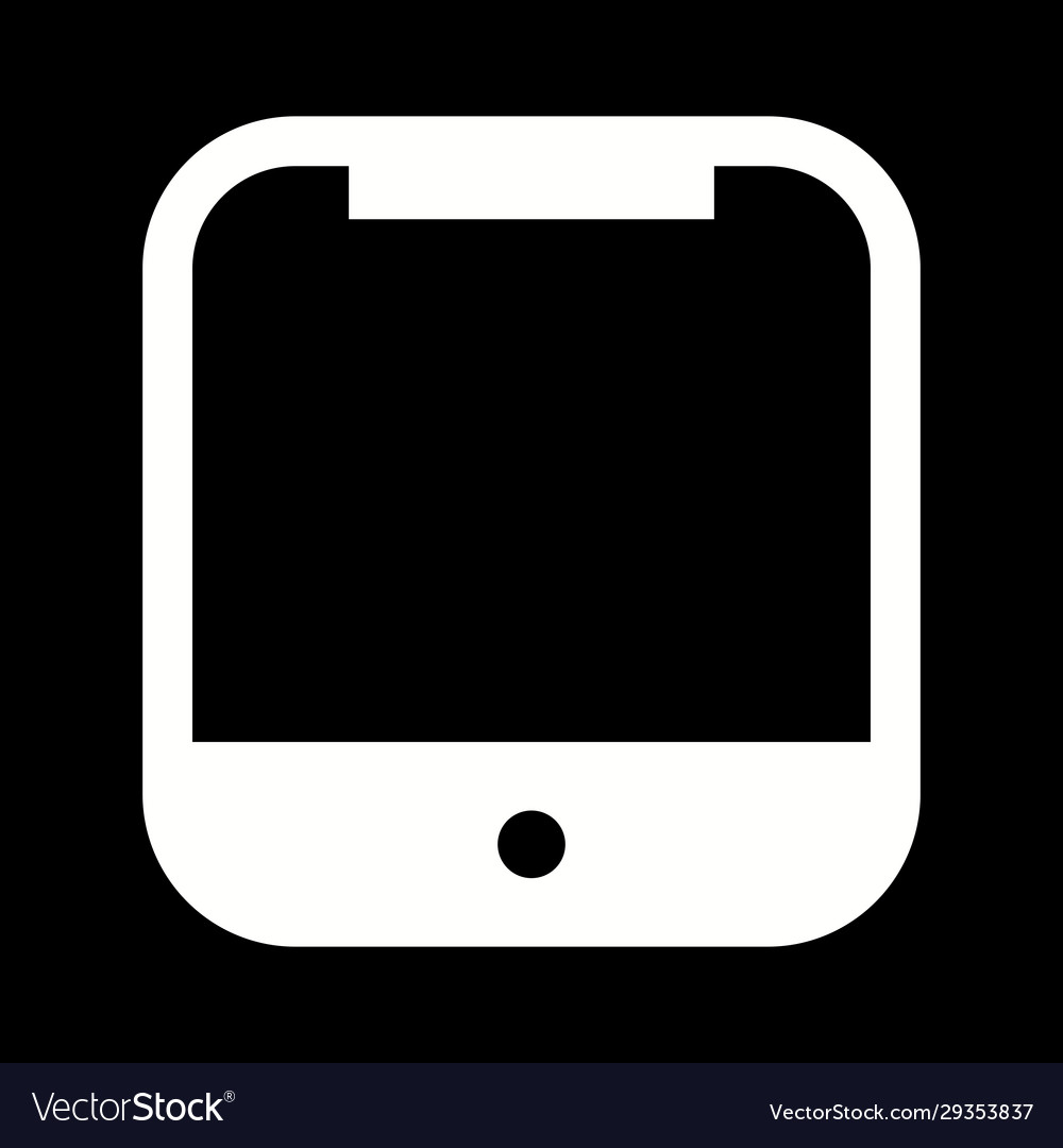 Unique smart device glyph icon