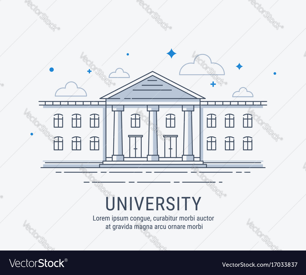 University building Royalty Free Vector Image - VectorStock