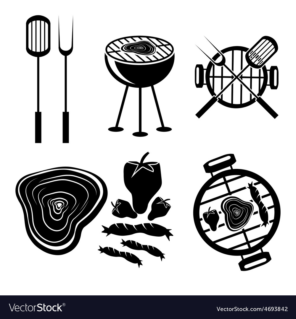 Bbq grill labels collection