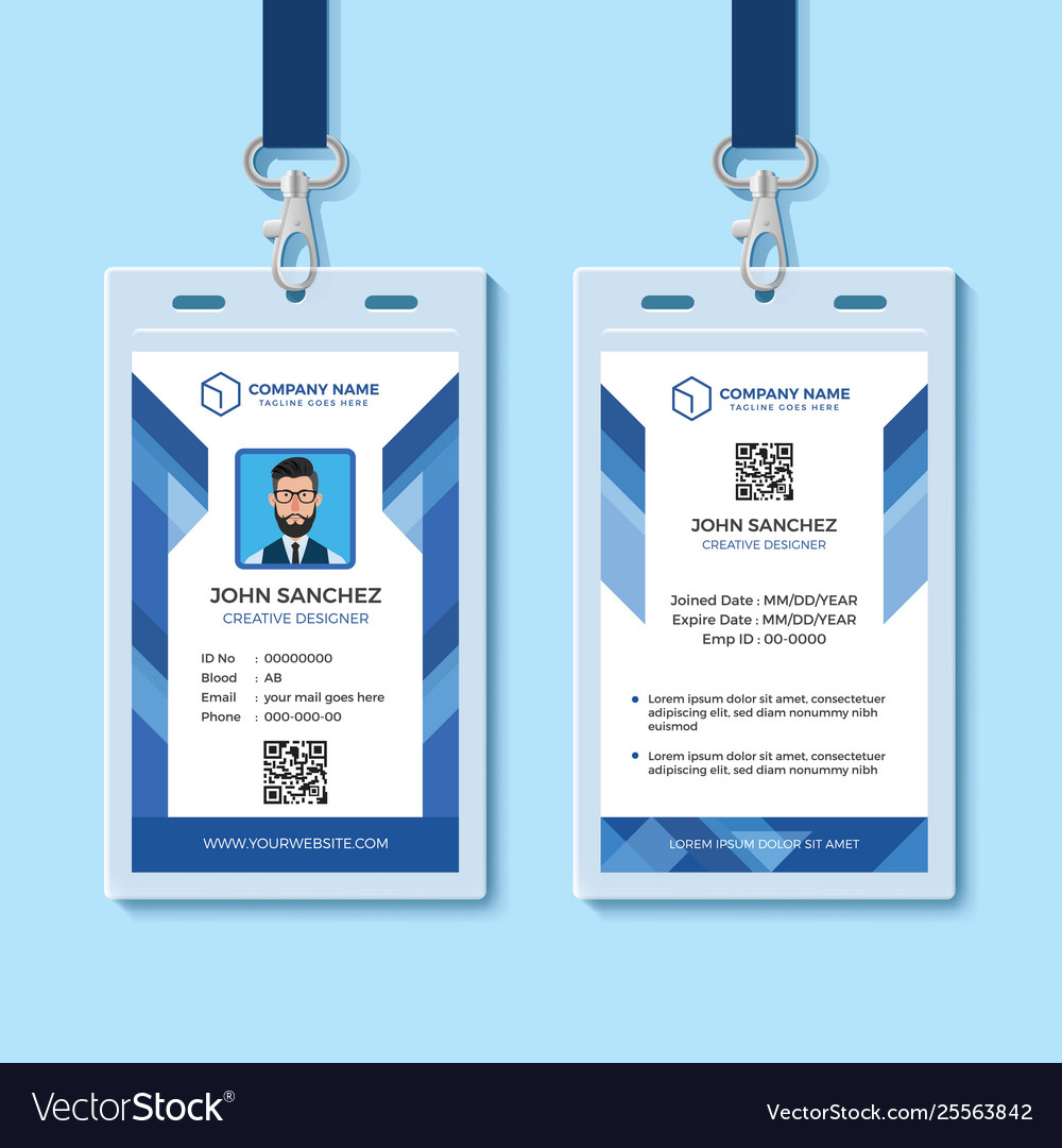 Vertical Id Badge Template