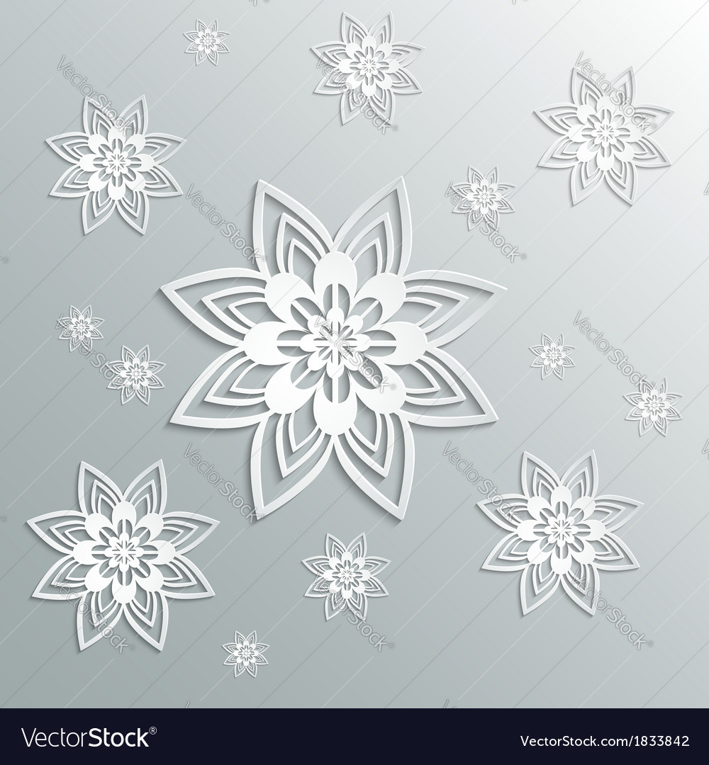 Paper Snowflakes Royalty Free Vector Image Vectorstock 9261