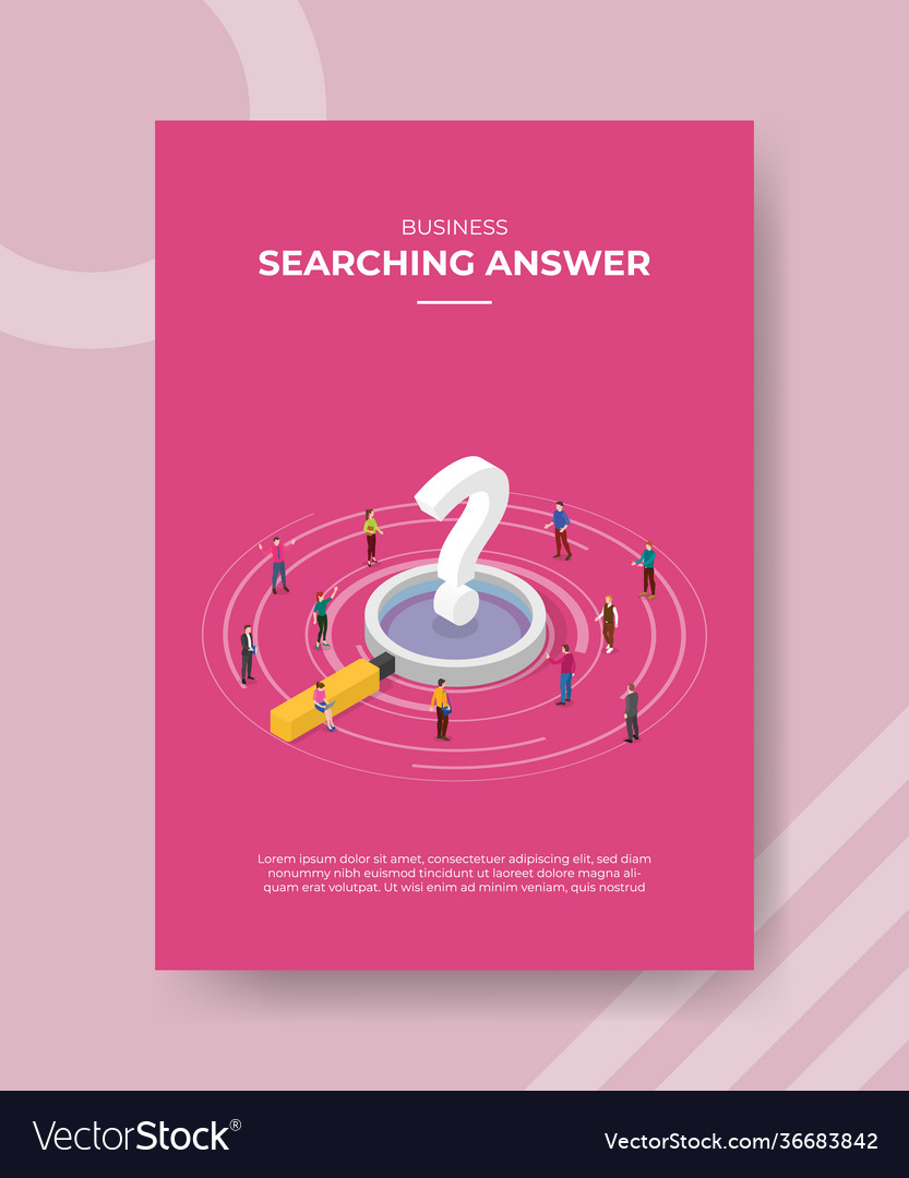 Searching for answer concept template banner Vector Image