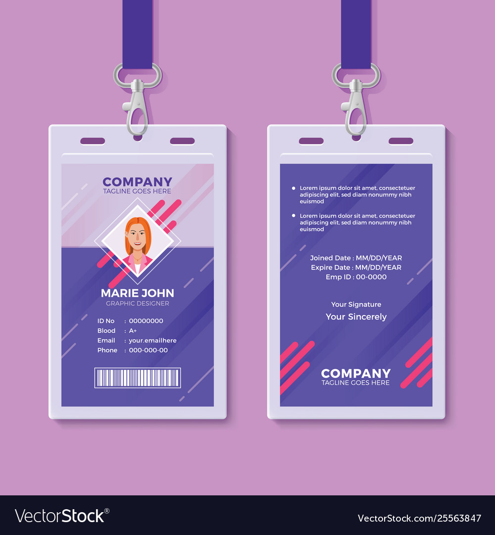 Creative id card design template