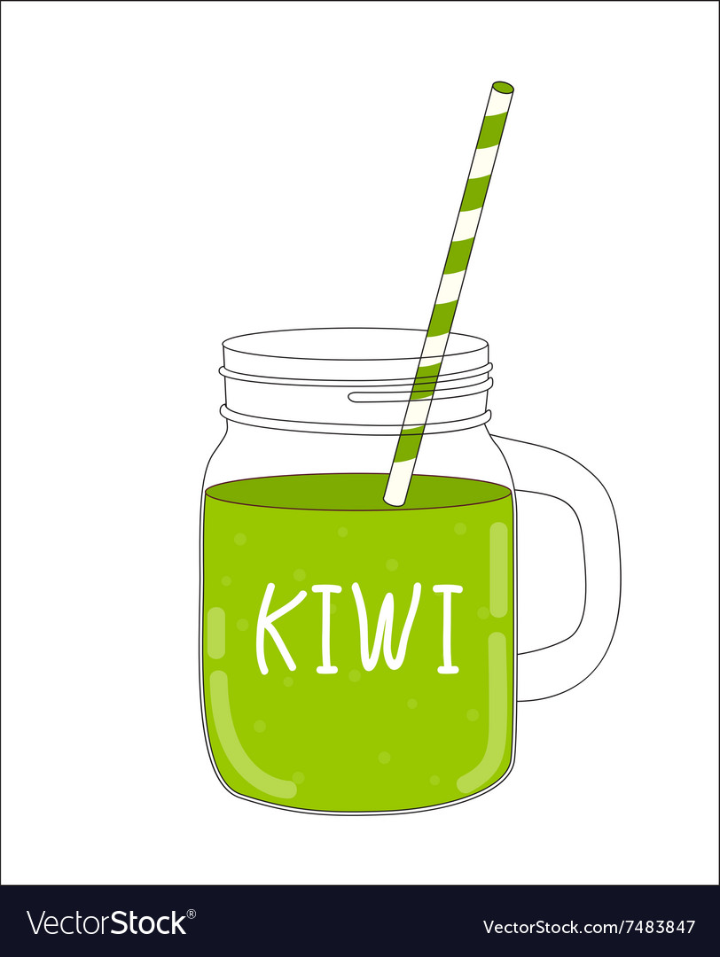 Fresh kiwi smoothie healthy food