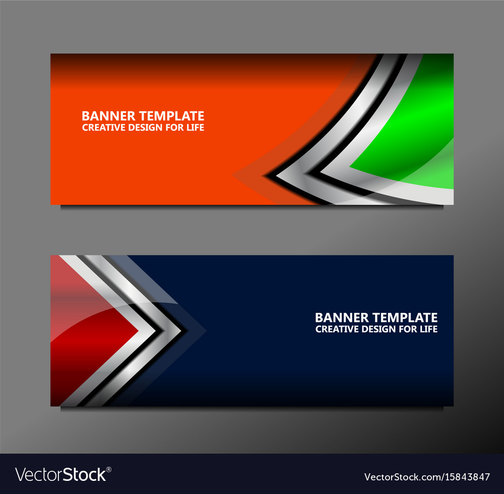 Geometric Banner Backgrounds Royalty Free Vector Image