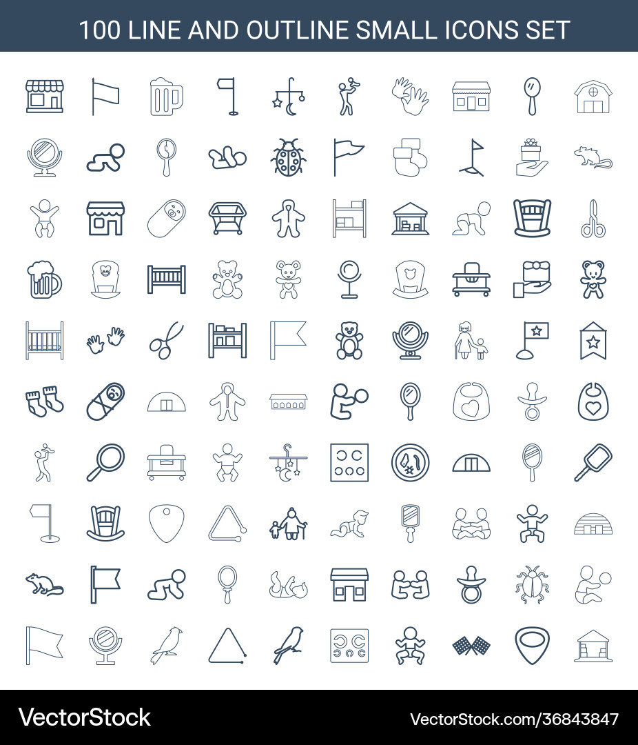 Kleine Icons Lizenzfreies Vektorbild - VectorStock
