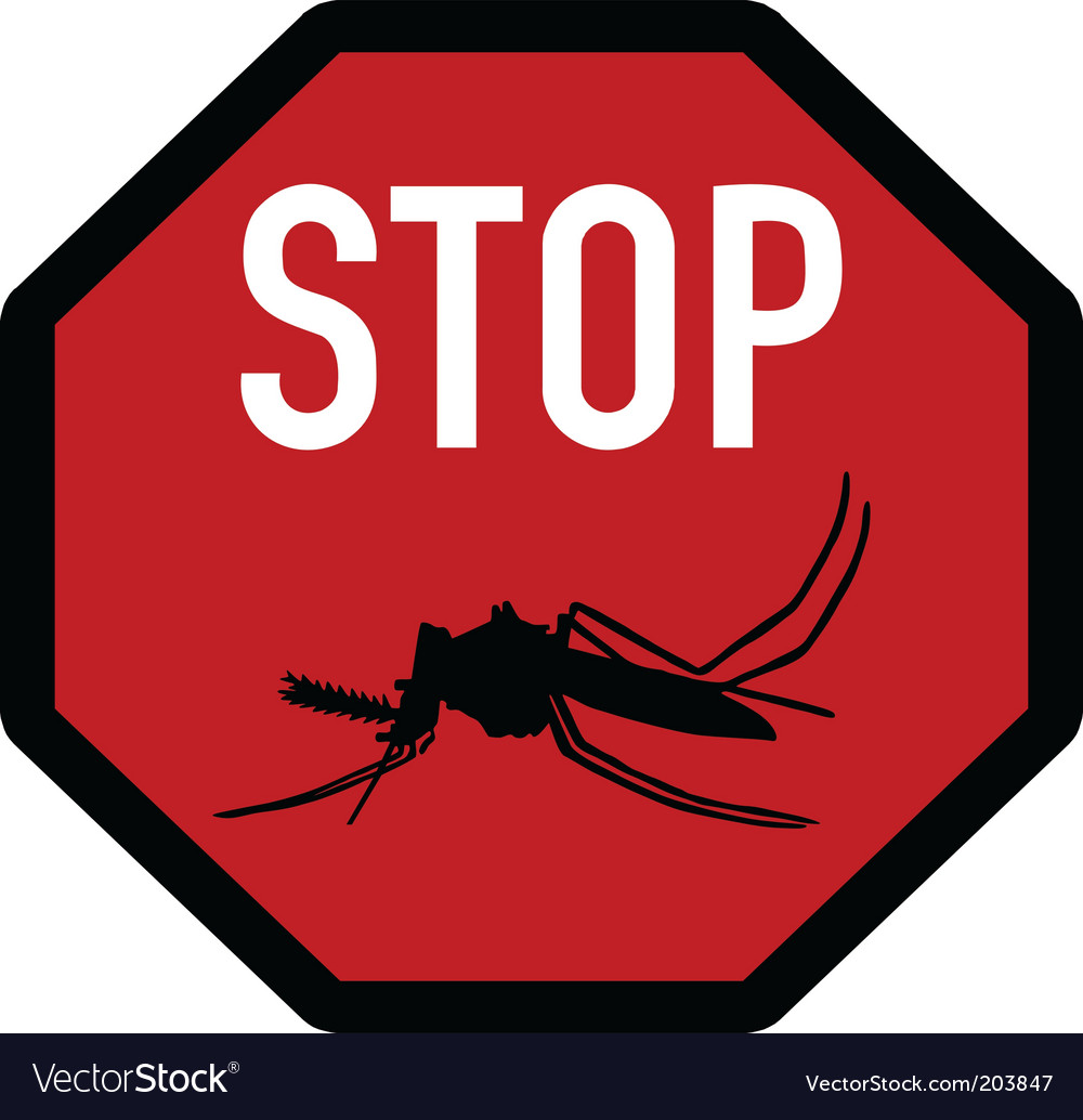 Stop sign for mosquitos