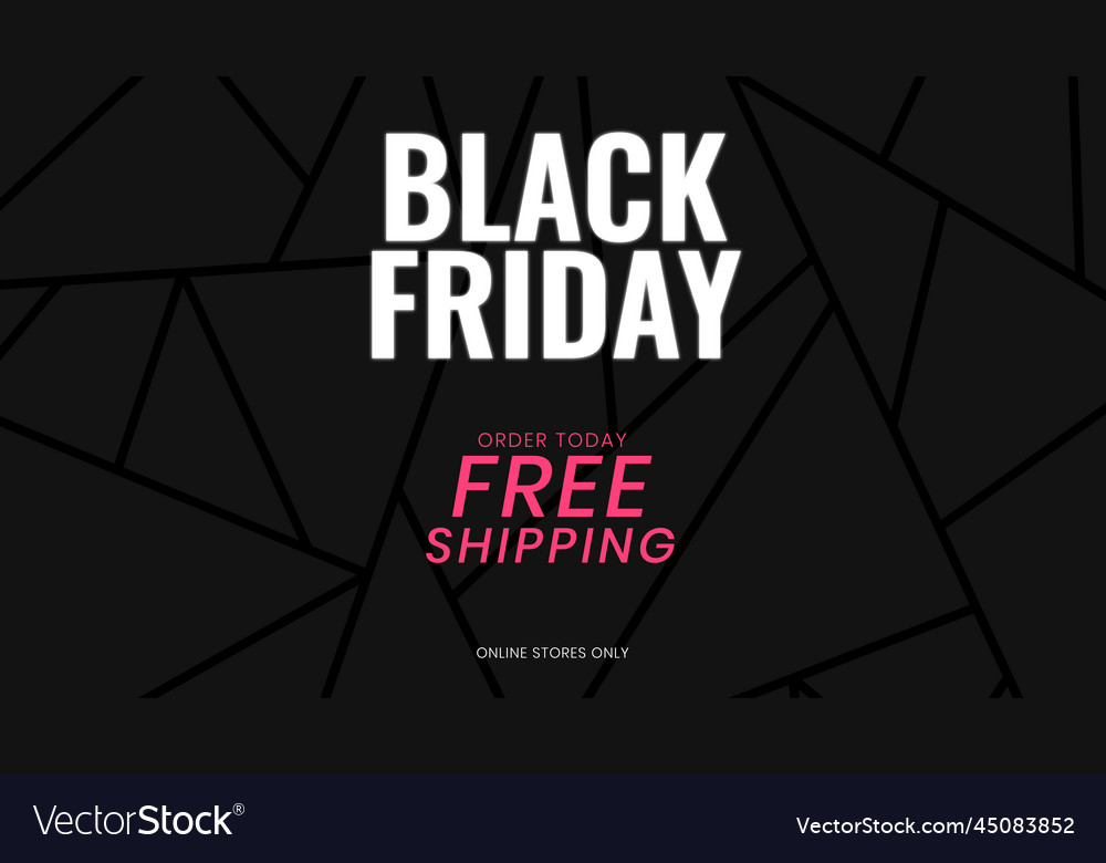 Black friday text on modern mosaic pattern