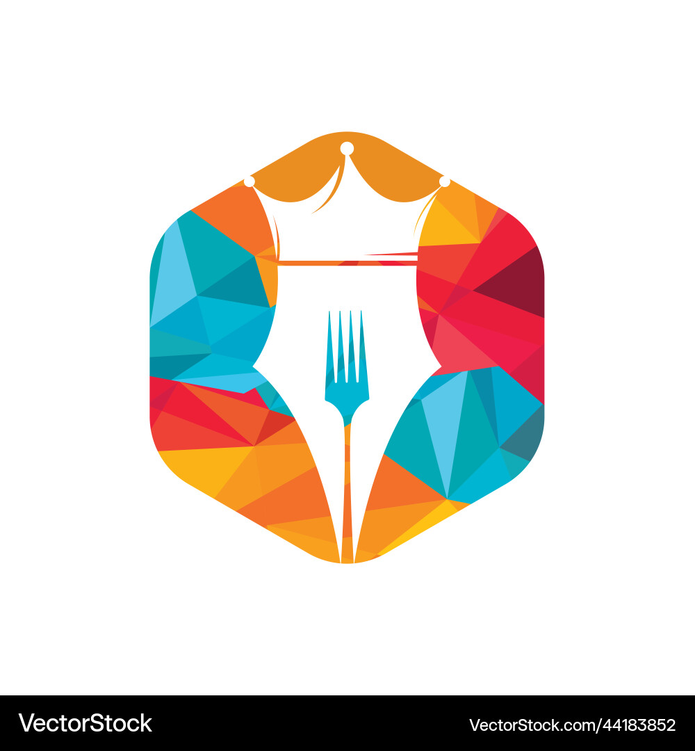 Food king logo design template Royalty Free Vector Image