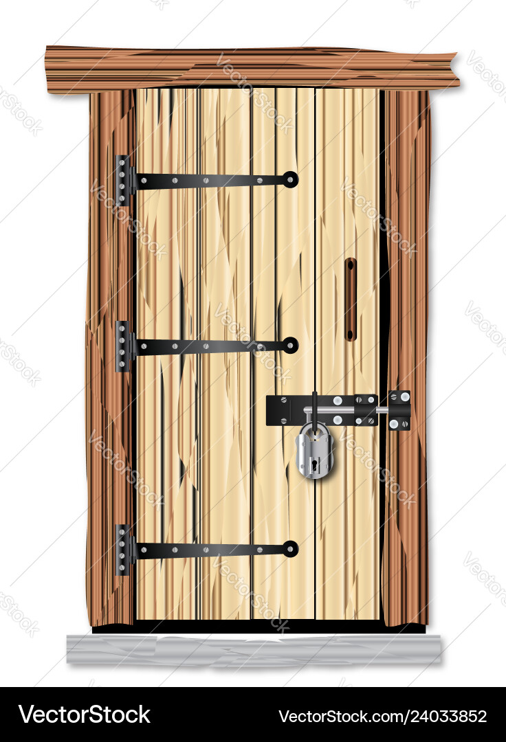 Isolated Cottage Door Royalty Free Vector Image